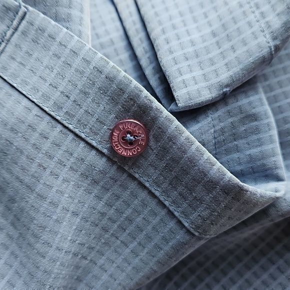 Pineapple Connection Men's Blue and White Short Sleeve Button Down Sz XL - Picture 8 of 12